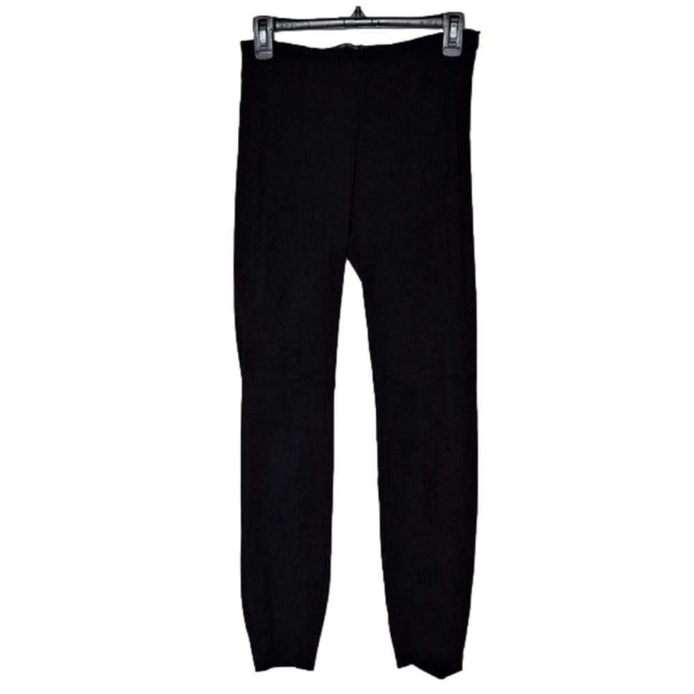 Zara Trafaluc Faux Suede Ponte Leggings Pants Black